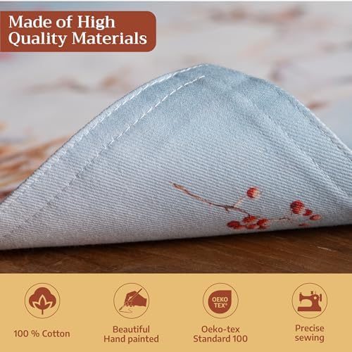 Maison d' Hermine Placemats Set of 4 Reusable 100% Cotton (13"x19")