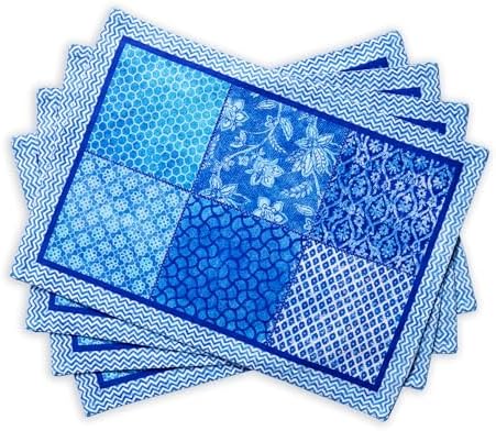 Maison d' Hermine Placemats Set of 4 Reusable 100% Cotton (13"x19")