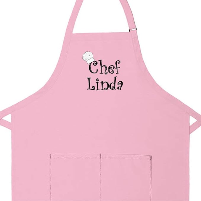 Made in the USA Personalized Embroidered Premium Adult Apron for Men Women Fathers Mothers Day Kitchen BBQ Grilling Gift