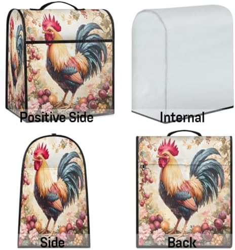Rooster Animal Kitchen Aid Covers Foldable Washable Stand Mixer Dust Cover