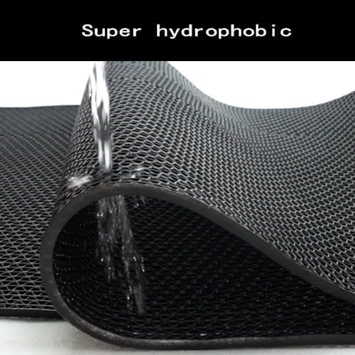 PVC Drainage Floor Mat Non-Slip Commercial Wet Area Mat for Outdoor and Indoor Restaurant Kitchen Bar Swimming Pool Splash Matting Water Drain Flooring Mat (Black, 3FTX16.4FT)