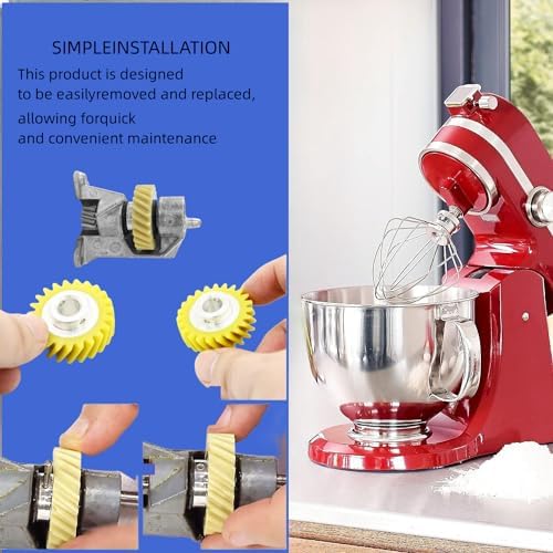 W10112253 Mixer Worm Gear Compatible with Whirlpool & KitchenAid Mixers Gear Replace Parts WPW10112253 4162897 4169830 AP4295669 PS11748374 4161531（4PCS）