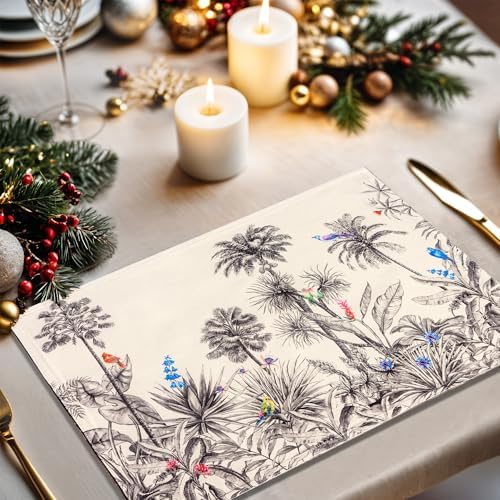 Maison d' Hermine Placemats Set of 4 Reusable 100% Cotton (13"x19")