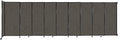 Wall-Mounted Sliding StraightWall Room Divider | Adjustable Widths | Locking Wheels | Room Separator | Up to 19'9" Wide x 6' Tall Mocha Fabric Panels