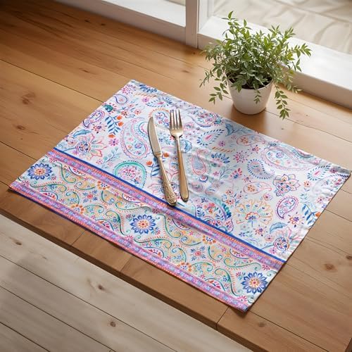 Maison d' Hermine Placemats Set of 4 Reusable 100% Cotton (13"x19")