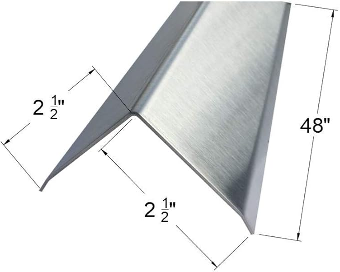 Brushed 304 Stainless Steel Corner Guards, 48" Wall Protectors, 20ga & 16ga, Available in 1/2" to 4", Multi-Pack Options (1, 2, 5, or 10) (1, 2 1/2 x 2 1/2, 16ga, with Hug Edges)