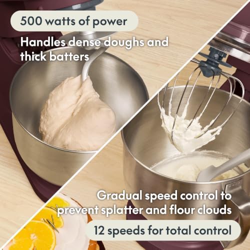 bella STIR 5.3Qt Tilt-Head Stand Mixer, 12-Speed Countertop Mixer, Fig