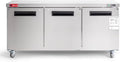WESTLAKE 72"" W Commercial Refrigerator Worktop Undercounter Refrigerator 17.7 Cu.ft Single Door Stainless Steel Counter Fan Cooling Refrigerator Food Prep Station for Restaurant, Bar, WKTR-72B