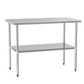 Stainless Steel Table for Food Prep & Work 30 x 48 inches Utility Table with Adjustable Undershelf, Commercial Workstation in Kitchen, Garage, Outdoor BBQ