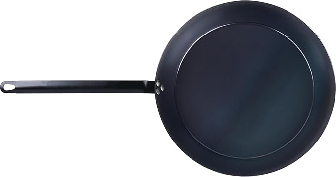 Restaurantware-Met Lux 16 Inch Fry Pan, 1 Lightweight Frying Pan - Induction-Ready, Triple-Riveted, Black Carbon Steel Cooking Skillet, Durable, For Searing, Sauteing, And Browning Food