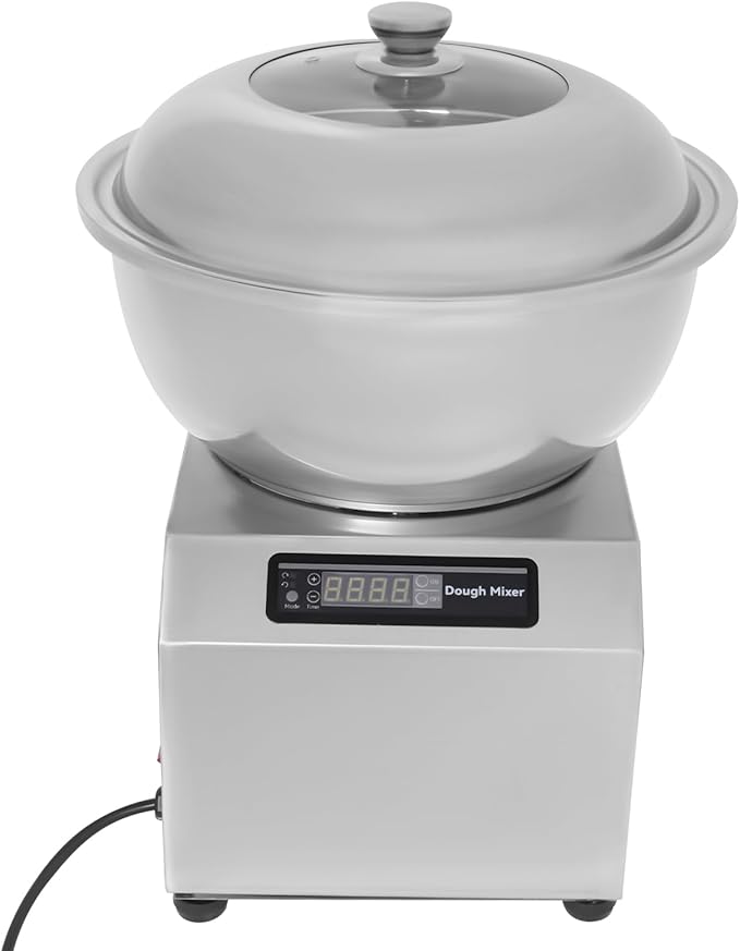 Commercial Dough Maker 17.64LBS/8KG, 1500W Electric Spiral Timer Kneader Double Rotating Flour Mixer Stainless Steel Doughs Mixer Kneading Machine with Face-up Touch Panel for Restaurant Bakery Home