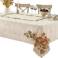 Lintex Thanksgiving Stockbridge Pumpkin Tablecloth 52 x 52 Inch Square