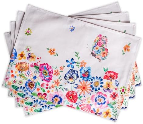 Maison d' Hermine Placemats Set of 4 Reusable 100% Cotton (13"x19")