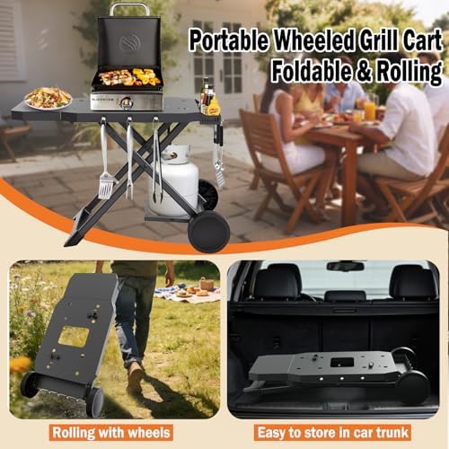 Grill Stand for Blackstone 17" & 22" Table Top Griddles Portable Grill Cart