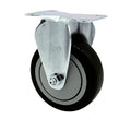 Service Caster Brand Replacement Caster for Uline Caster H-5539R-Rigid Top Plate Caster with 4 Inch Black Polyurethane Wheel-Light Duty Replacement Caster-Fits Carts, Dollies and Poly Box Truck H-1956