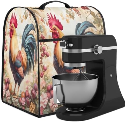 Rooster Animal Kitchen Aid Covers Foldable Washable Stand Mixer Dust Cover