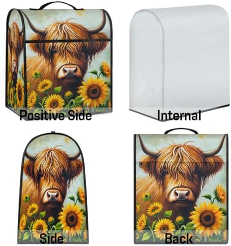 Highland Cow Kitchen Aid Covers Foldable Washable Stand Mixer Dust Cover