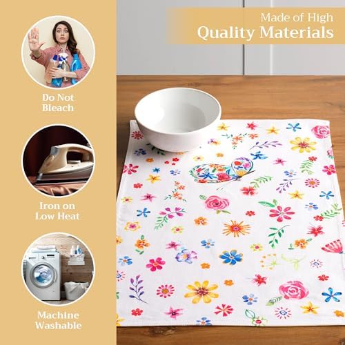 Maison d' Hermine Placemats Set of 4 Reusable 100% Cotton (13"x19")