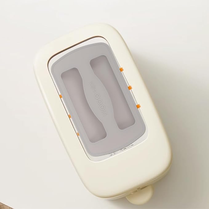 Toaster Lid Cover Replacement Silicone Breakfast 2 Slices Bread Machine Cover Electric Toaster Upper for Machine Part Accessories(grey)