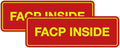 Signs ByLITA Standard FACP Inside Sign | Fire Safety Signage (Red/Yellow) - Small 2 Pack