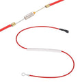 MECCANIXITY Universal Rice Cooker Temperature Fuse, 152°C 10A 250V Metal Thermal Fuse with Terminal and Ring Terminal Fiberglass Sleeving for Electric Pressure Cooker Repair Part