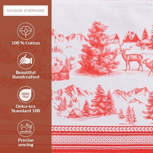 Maison d' Hermine Placemats Set of 4 Reusable 100% Cotton (13"x19")