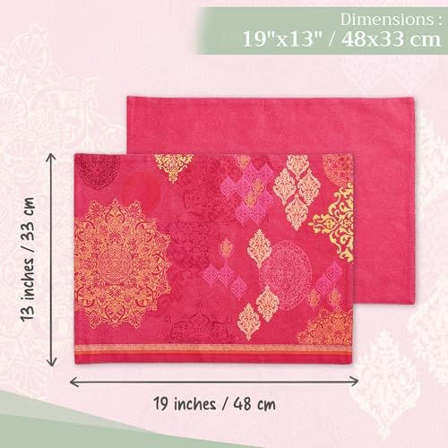 Maison d' Hermine Placemats Set of 4 Reusable 100% Cotton (13"x19")