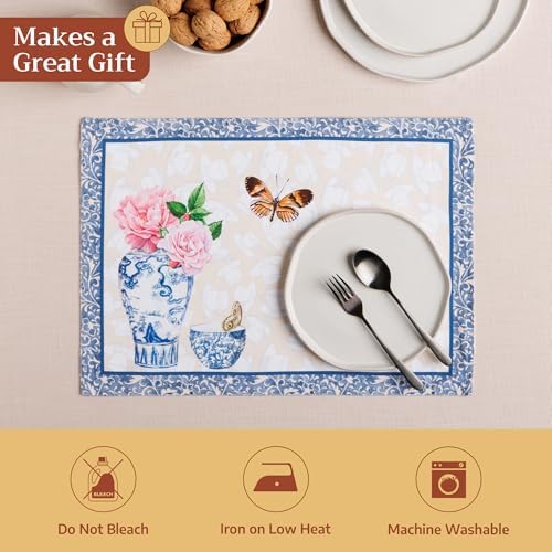 Maison d' Hermine Placemats Set of 4 Reusable 100% Cotton (13"x19")