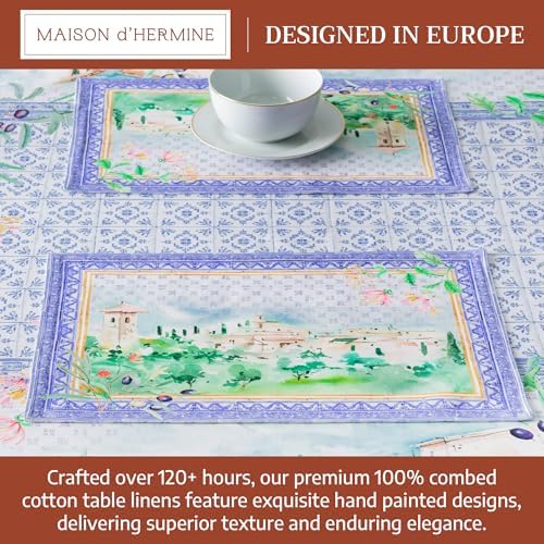 Maison d' Hermine Placemats Set of 4 Reusable 100% Combed Cotton (13"x19")