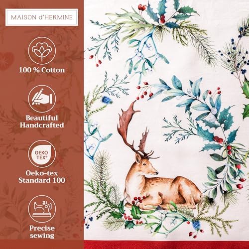 Maison d' Hermine Placemats Set of 4 Reusable 100% Cotton (13"x19")