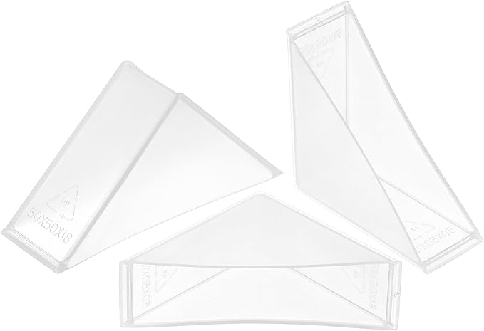 uxcell 20Pcs Plastic Corner Protectors 18x71mm Right Angle Shape Glass Corner Guards Cushion for Corner Protection of Glass, Mirror, Tile, White