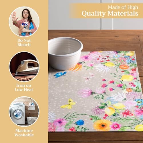Maison d' Hermine Placemats Set of 4 Reusable 100% Cotton (13"x19")