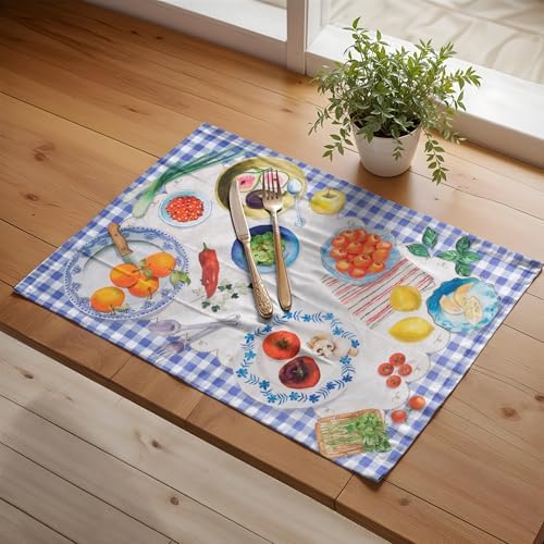 Maison d' Hermine Placemats Set of 4 Reusable 100% Cotton (13"x19")