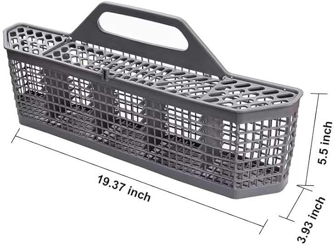Universal Dishwasher Cutlery Basket Replacement WD28X10128 Dishwasher Utensil Silverware Basket, Compatible with Part No. AH959351, EA959351, PS959351, WD28X10127, WD28X10132