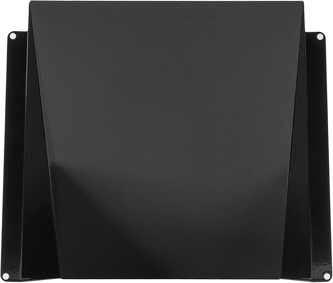 8" x 8" Black Galvanized Steel Vent Cover - Duct Exhaust/Inlet Rain Deflector - Weatherproof Guard for Open Ventilation Systems - Indoor/Outdoor Vent Hood - Air Vent Grille Protection Roof