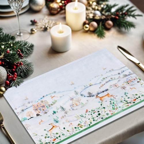Maison d' Hermine Placemats Set of 4 Reusable 100% Cotton (13"x19")