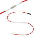 MECCANIXITY Universal Rice Cooker Temperature Fuse, 142°C 10A 250V Metal Thermal Fuse with Terminal and Ring Terminal Fiberglass Sleeving for Electric Pressure Cooker Repair Part