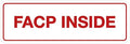 Signs ByLITA Standard FACP Inside Sign | Fire Safety Signage (White/Red) - Small 1 Pack
