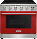 KOSTCH 36 inch Professional Electric Range with 5 Heating Elements Cooktop, 6.0 Cu. Ft. Convection Oven Capacity,Electric Stove Smooth Glass Top, in Stainless Steel KOS-36RE06H (Red)