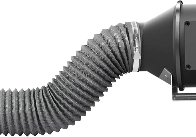 4-Inch Dryer Vent Hose 26FT, Flexible Aluminum Duct with 2 Clamps, Heavy-Duty Four Layer Protection for HVAC Ventilation and Exhaust Gray