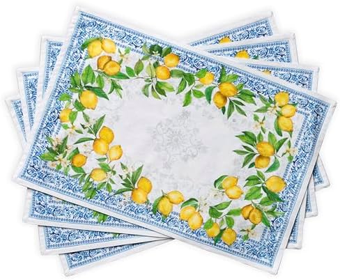 Maison d' Hermine Placemats Set of 4 Reusable 100% Cotton (13"x19")