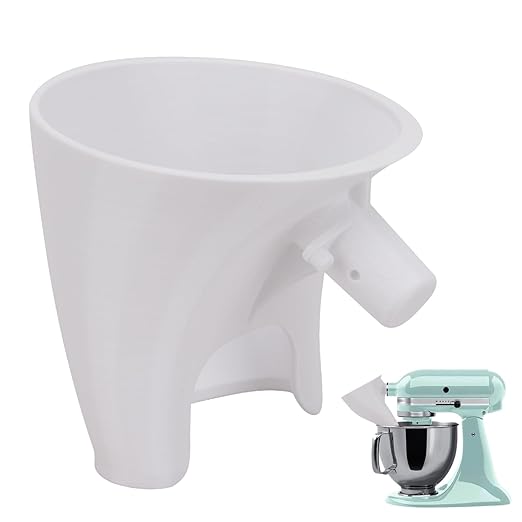 Flour Funnel for Kitchen Aid Mixer: Flour Funnel Stand Mixer Attachment for Kitchen Aid Artisan Ksm150 5-Quart Tilt-Head Stand Mixers, Enables Guided Pouring for Both Flour and Egg Liquid