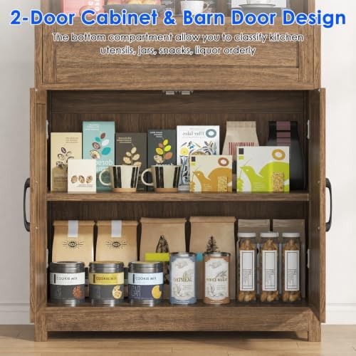 kepptory 69" Kitchen Pantry Cabinet with Shelves and Drawer