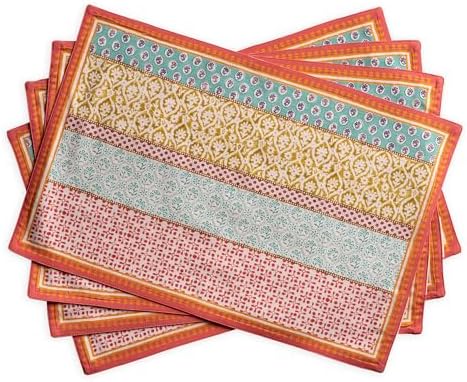 Maison d' Hermine Placemats Set of 4 Reusable 100% Cotton (13"x19")