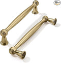 khtumeware 10 Pack 3-1/2 Inch(89mm) Champagne Bronze Cabinet Pulls Champagne Brass Kitchen Cabinet Handles Kitchen Cabinet Hardware for Cupboard Drawer Handles Dresser Pulls