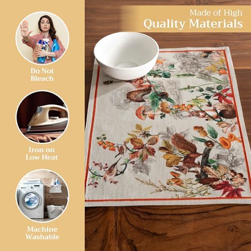 Maison d' Hermine Placemats Set of 4 Reusable 100% Cotton (13"x19")