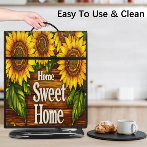 Sunflowers Wood Kitchen Aid Covers Foldable Washable Stand Mixer Dust Cover
