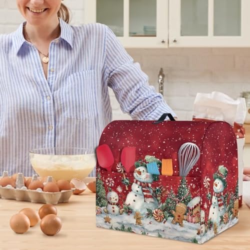 Christmas Snowman Mixer Covers Kitchen Counter Mixer Parts & Accessories Christmas Decor Kitchen Kid Mixer Cover