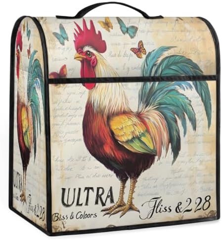 Rooster Animal Kitchen Aid Covers Foldable Washable Stand Mixer Dust Cover