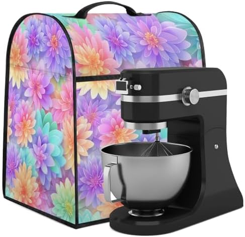 Flower Rainbow Kitchen Aid Covers Foldable Washable Stand Mixer Dust Cover